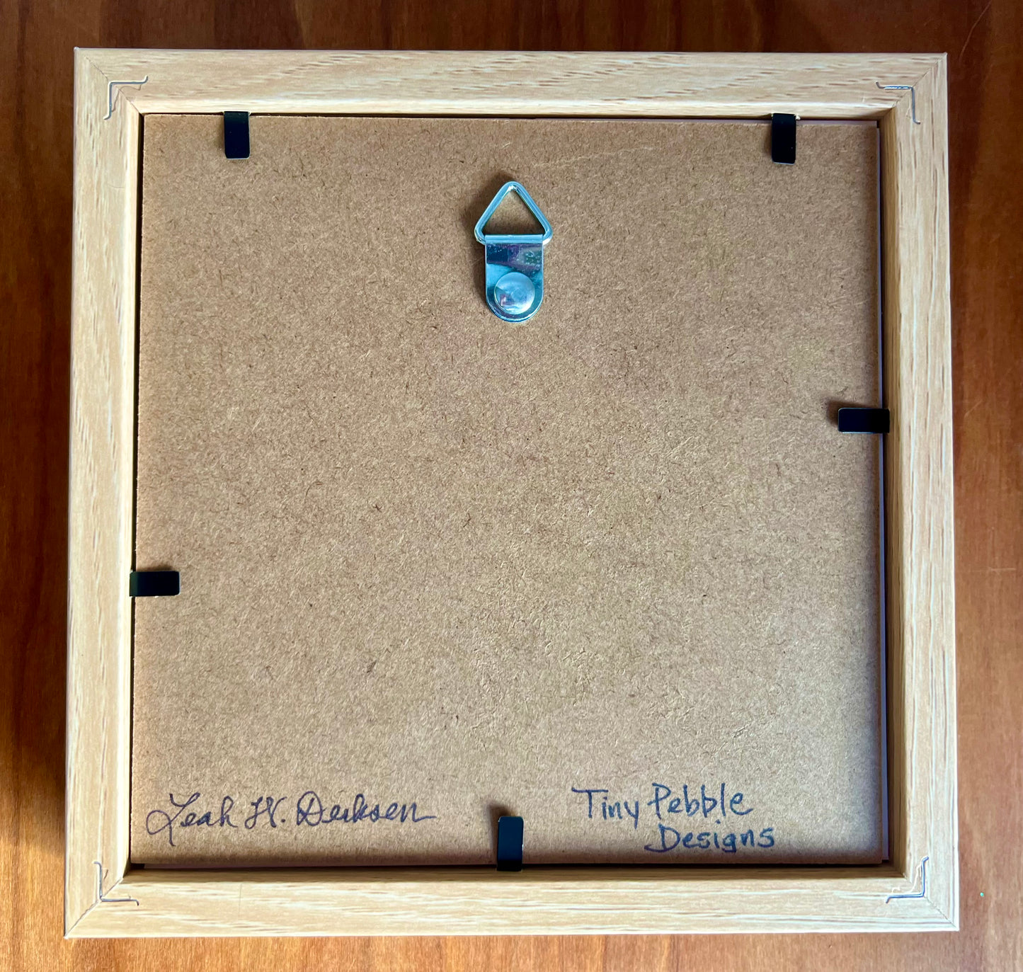 Back view of a shadowbox.