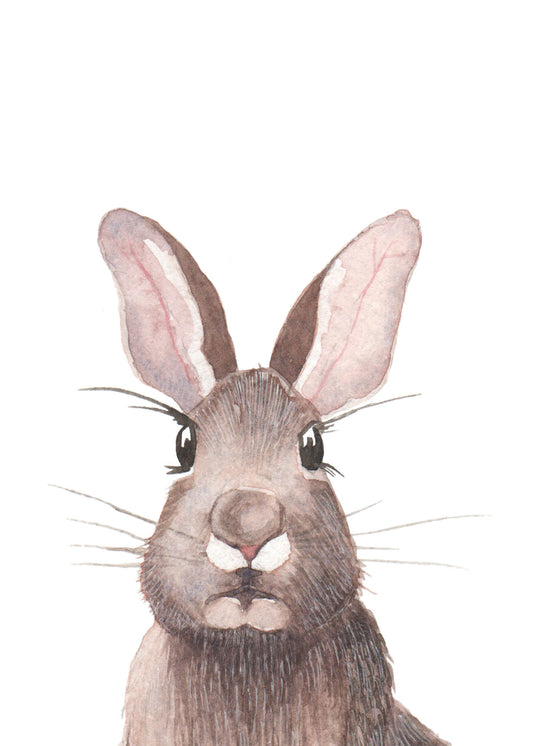 watercolor painting of a  bunny rabbit. 